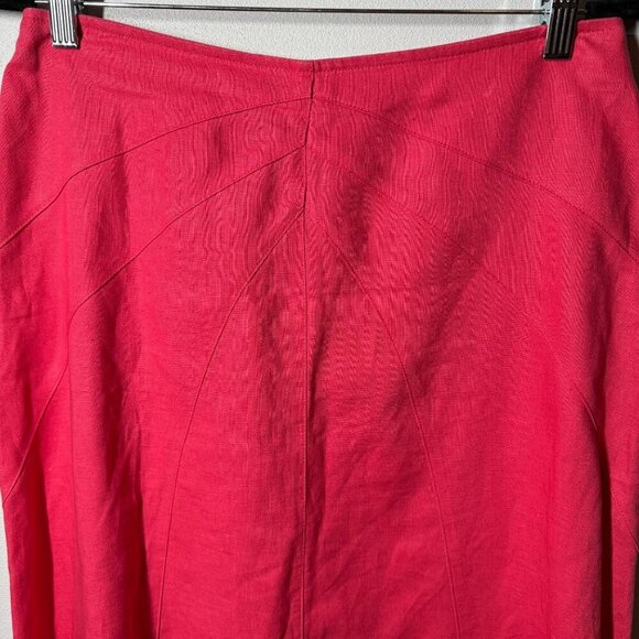Westbound  Womens Pink 100% Linen Knee Length Skirt Size 10 A-Line Simple Casual - Picture 5 of 11